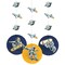 Space Skater Hanging Decoration w/ Cutouts & Paper Fans (3/Pkg)